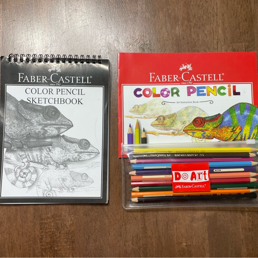 Faber-Castell Learning Color Pencil Art Set with Sketchbook, Learning book